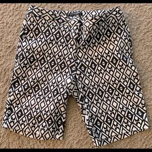 Black & White geometric print shorts